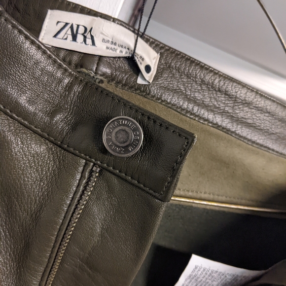 REAL LEATHER ZARA pants - Picture 2 of 15